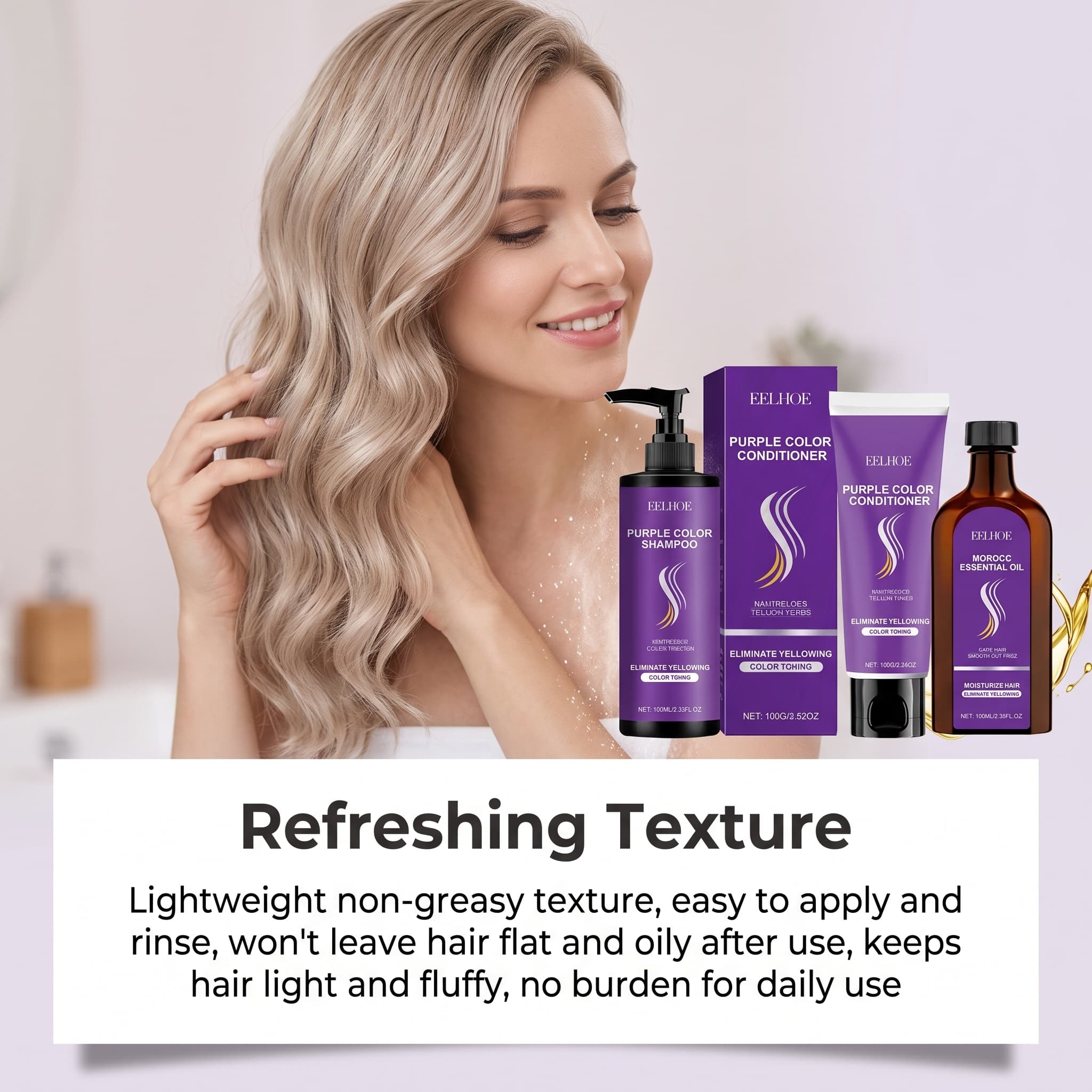 Purple Shampoo Set With Condit - огляд і ціна Hair Care Products
