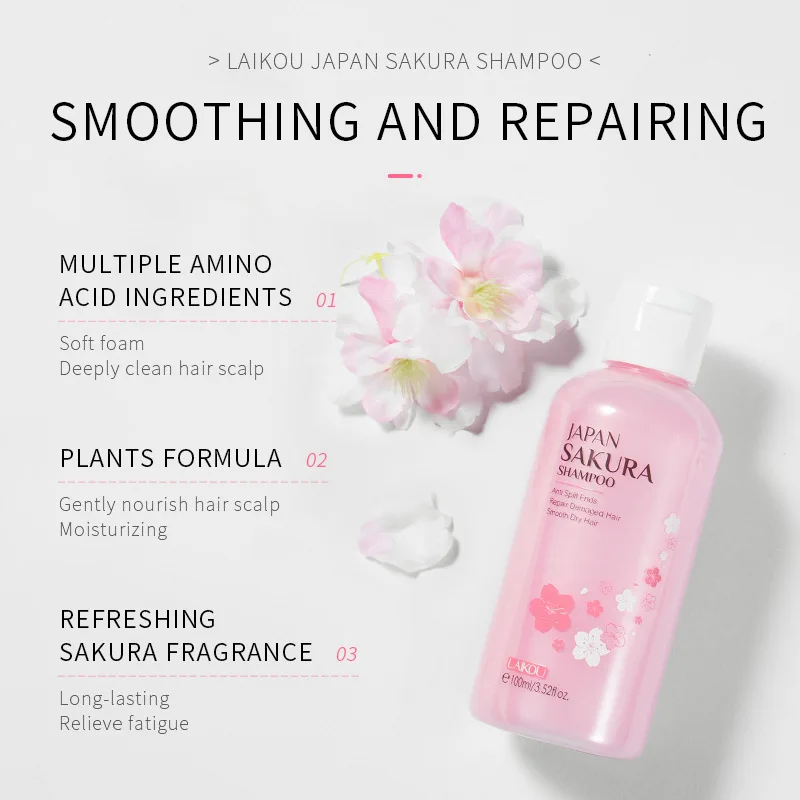 LAIKOU Japan Sakura  Shampoo R - огляд і ціна Hair Care Korean Products