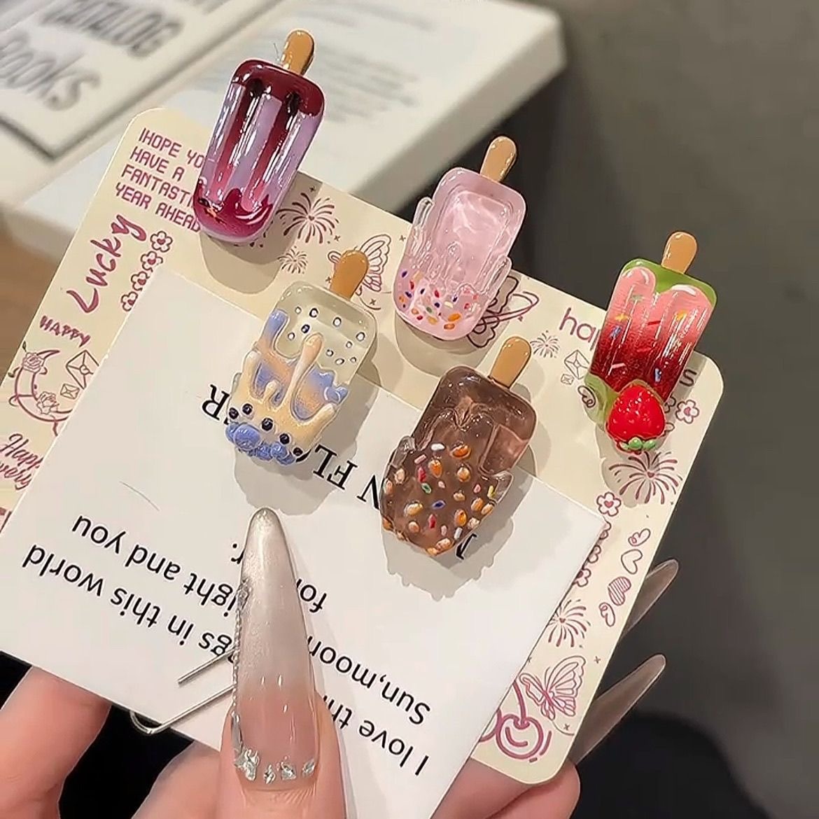 5PCS Mini Ice Cream Hair Clips - огляд і ціна Hair Care Lotion