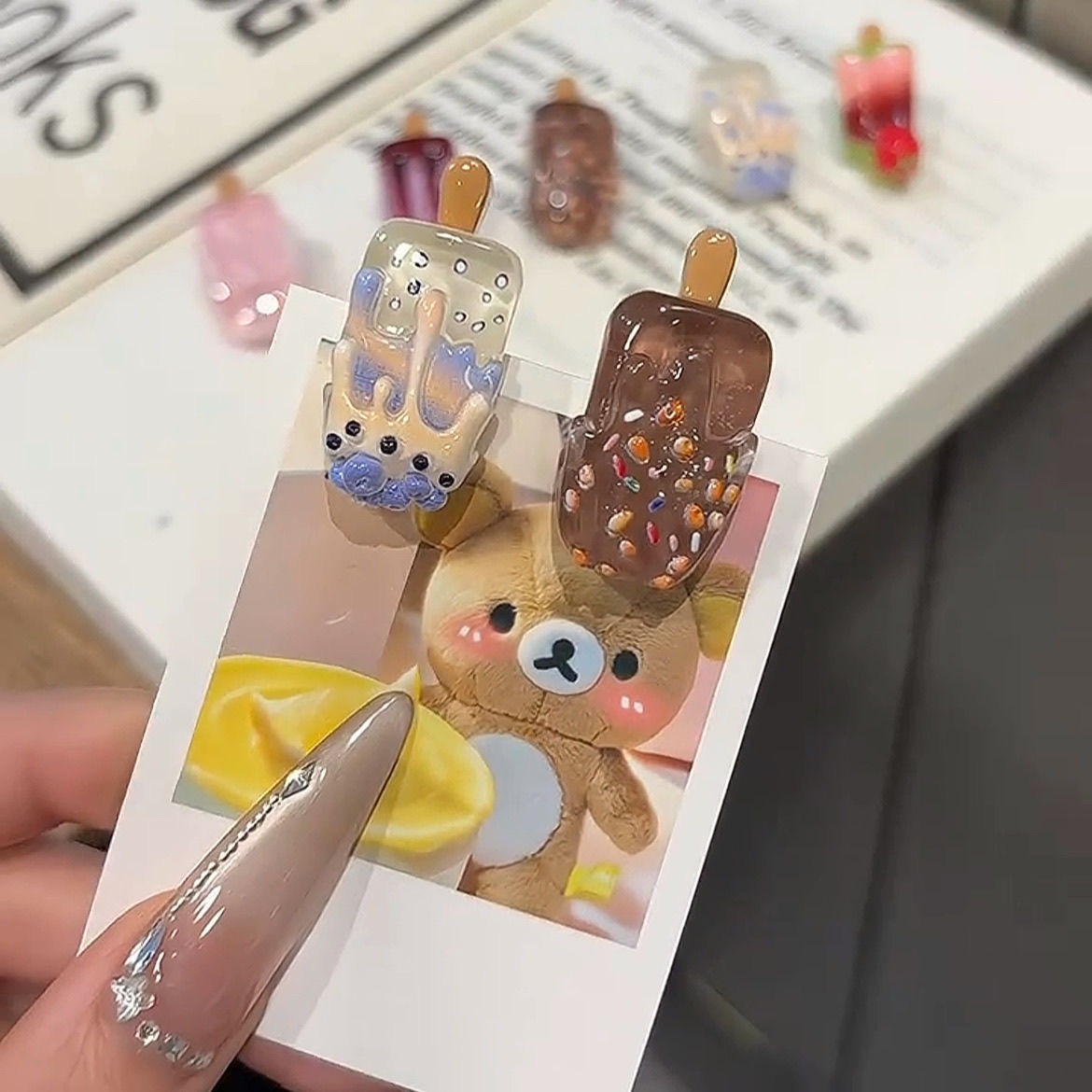 5PCS Mini Ice Cream Hair Clips - огляд і ціна Hair Care Lotion
