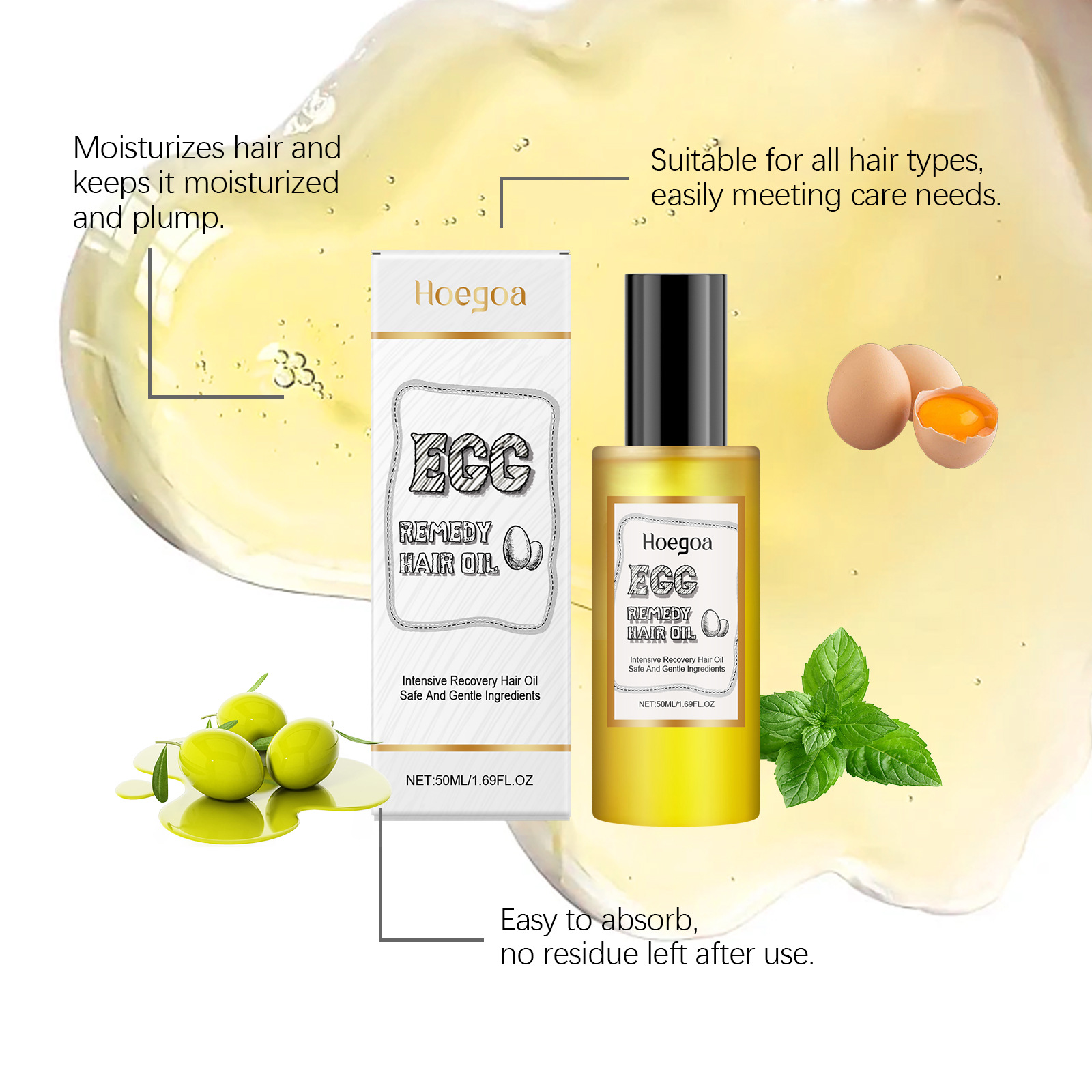 Egg Remedy Hair Oil Restore So - огляд і ціна Hair Care Products