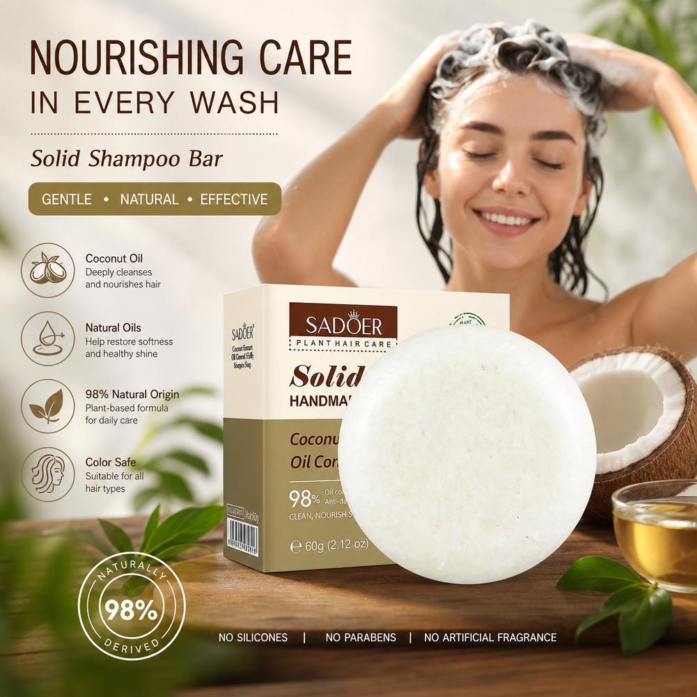 Natural Coconut Shampoo Bar fo - огляд і ціна Hair Care Dandruff