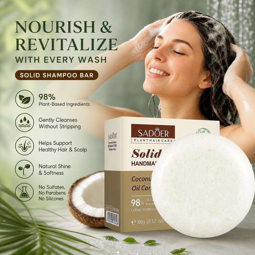 Natural Coconut Shampoo Bar fo - огляд і ціна Hair Care Dandruff